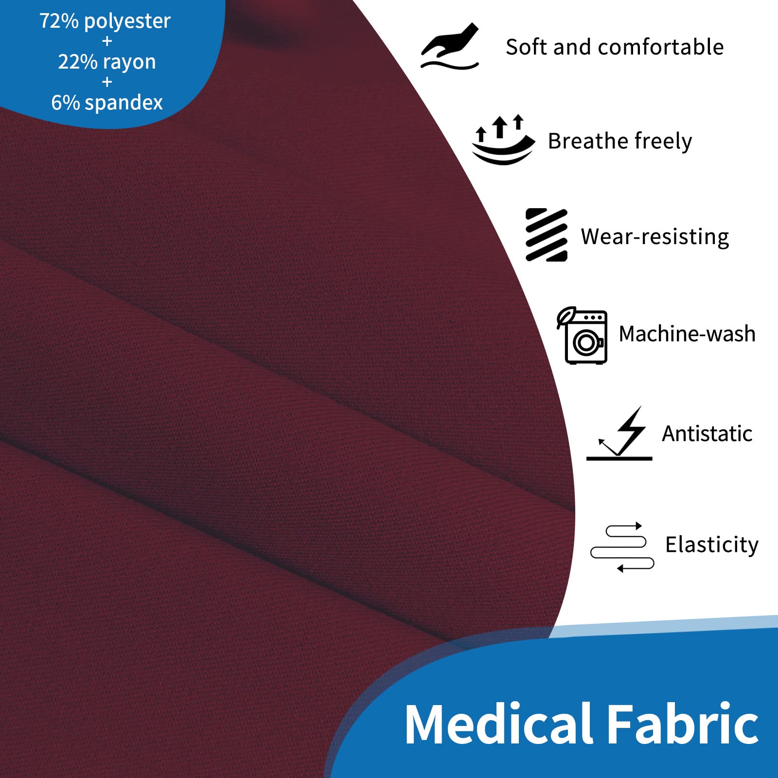 VIAOLI Men's Athletic Scrub Set - V-Neck Top & Yoga Jogger Pants with 8 Pockets - Breathable Medical Uniform for Nurses, Doctors & Healthcare Workers - Perfect for Hospital Shifts, Clinics & Long Work Hours