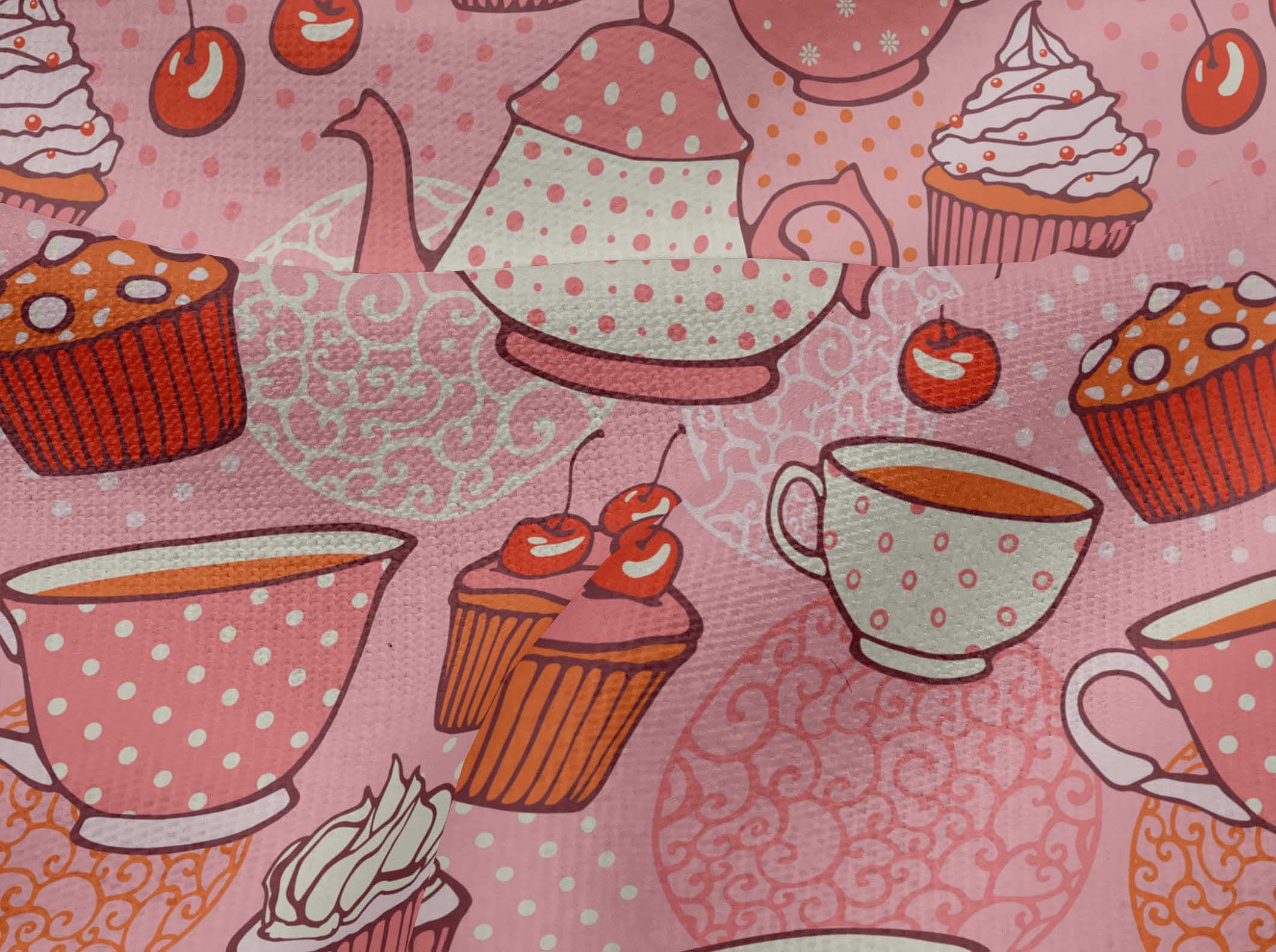 oneOone Viscose Jersey Peach Fabric - Soft Tea Party Dress Material, 60 Inch Wide Printed Fabric by The Yard for DIY Dresses, Skirts & Home Decor