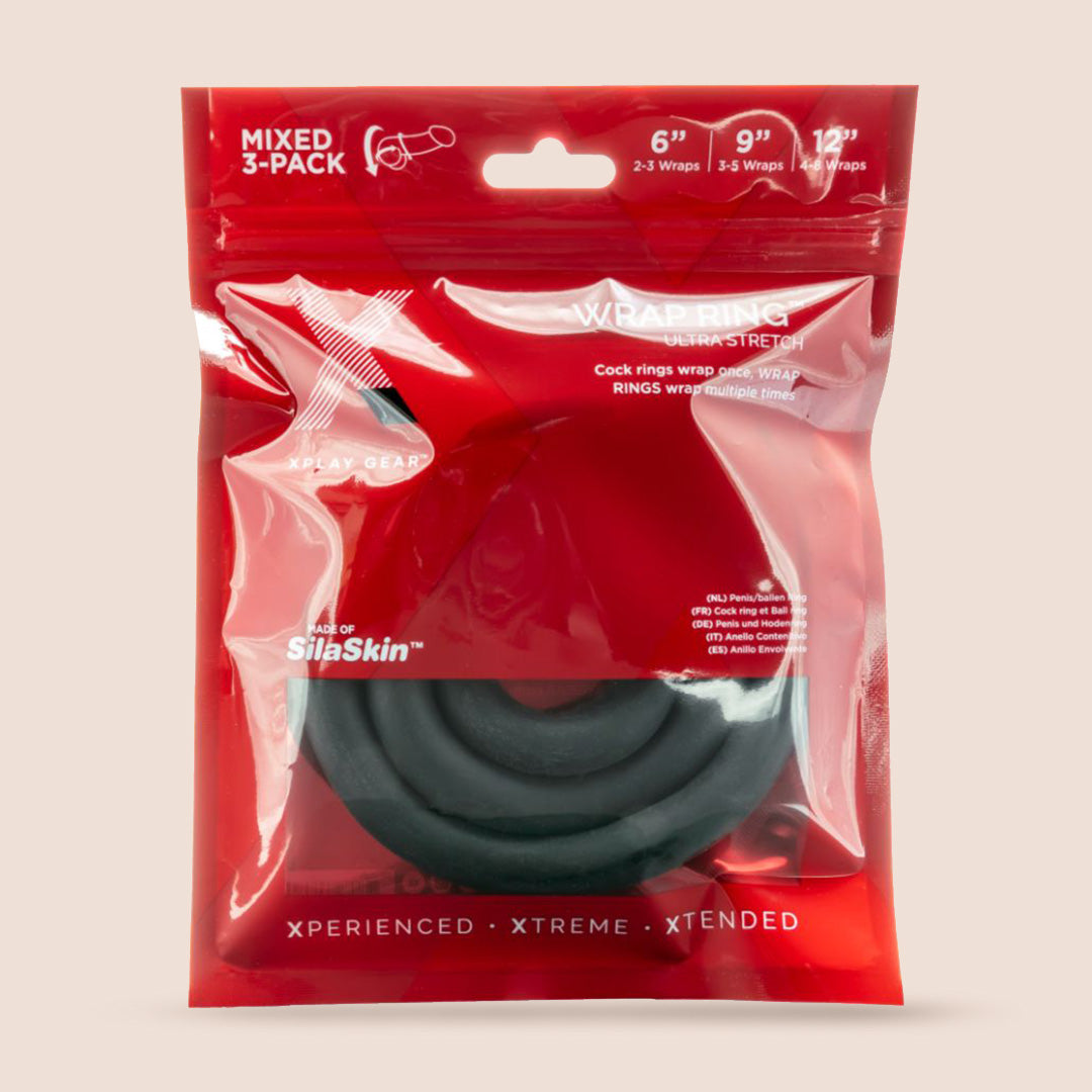 XPLAY® 6, 9 and 12 Ultra Wrap Ring Pack - Customizable Penis Ring for Enhanced Pleasure | Cock Ring Set for Couples, Men's Health & Intimate Play | Perfect for Spicing Up Your Sex Life & Improving Erections