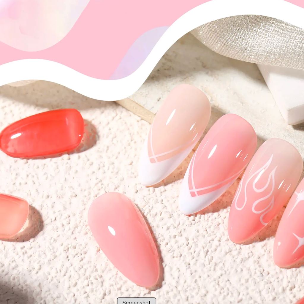 Jelly Rose Nude Gel Polish Set - 6 Trendy Colors (10ml) by Born Pretty | Long-Lasting Nail Art for Salon & Home Manicures