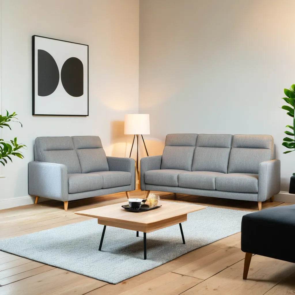 Josiah Fabric Sofa - Pet Friendly Upholstered Couch for Living Room | Comfortable Modern Sectional Sofa with Soft Fabric | Perfect for Family Gatherings & Movie Nights