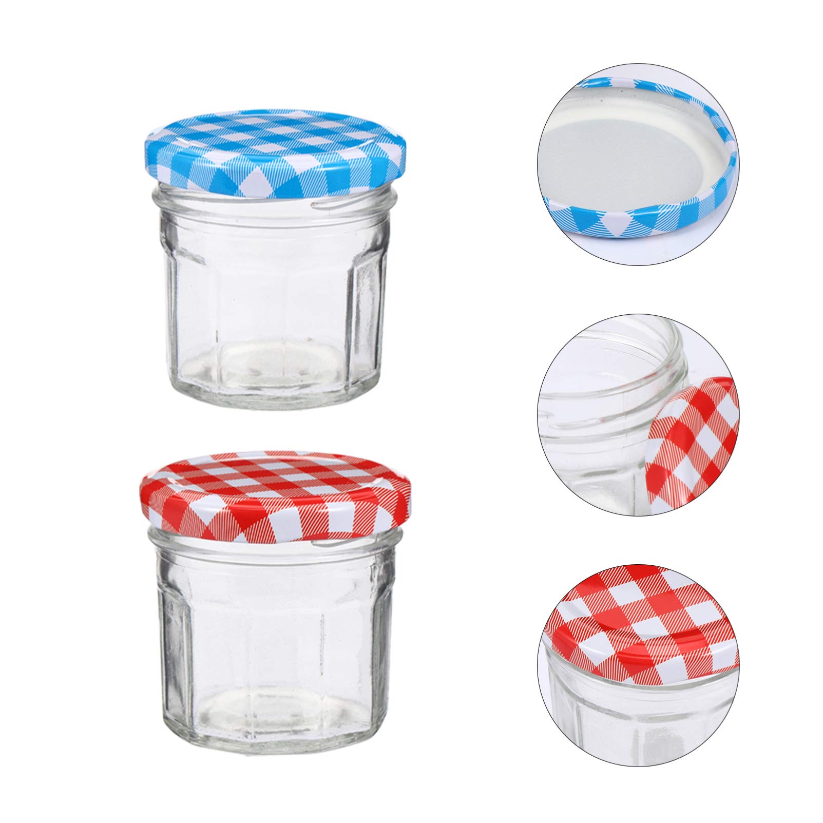 12-Piece Glass Jam Jars with Airtight Lids - Food Storage Containers for Honey, Candy, Spices & More - Perfect for Kitchen, Pantry & DIY Gifts