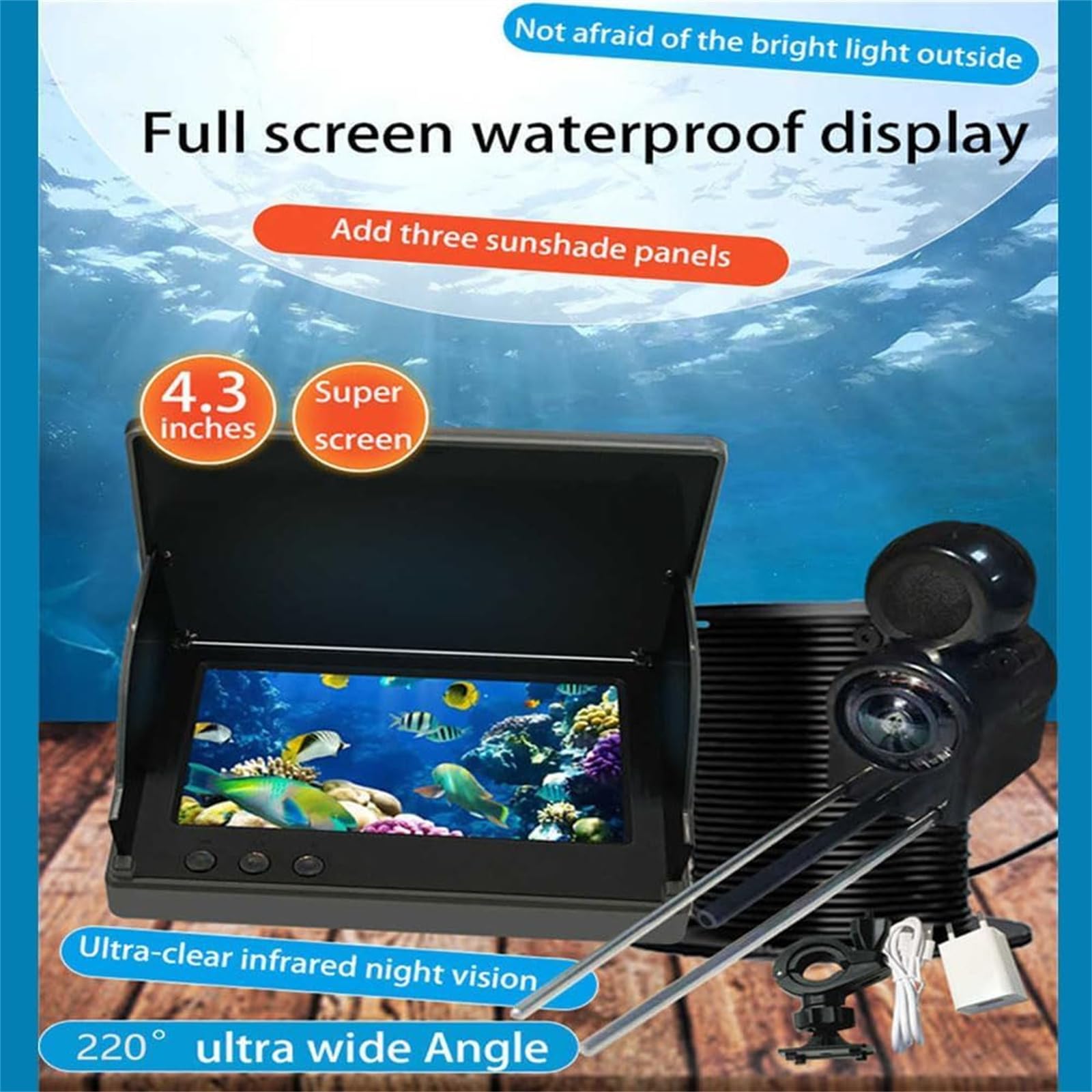 **Colitt Underwater Fishing Camera with Night Vision - 4.3