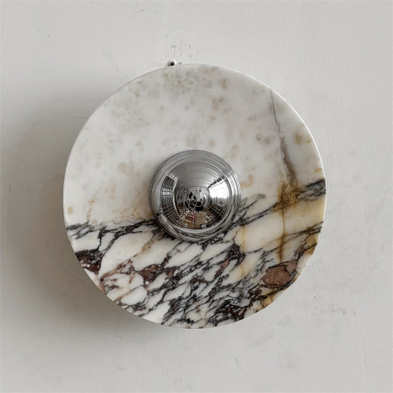 Calacatta Marble Wall Sconce Light - Modern Gold Finish Bathroom Vanity Lighting for Bedroom, Hallway & Living Room Decor