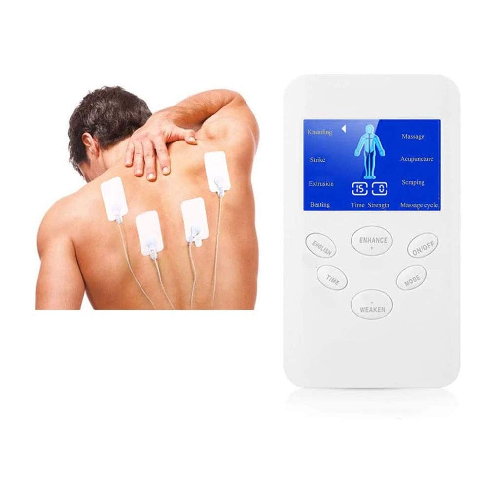 Dual Channel TENS EMS Unit - 8 Modes Muscle Stimulator for Pain Relief & Recovery - Back, Neck, Arms, Legs, Abs - Portable Therapy Device for Home, Office & Gym Use