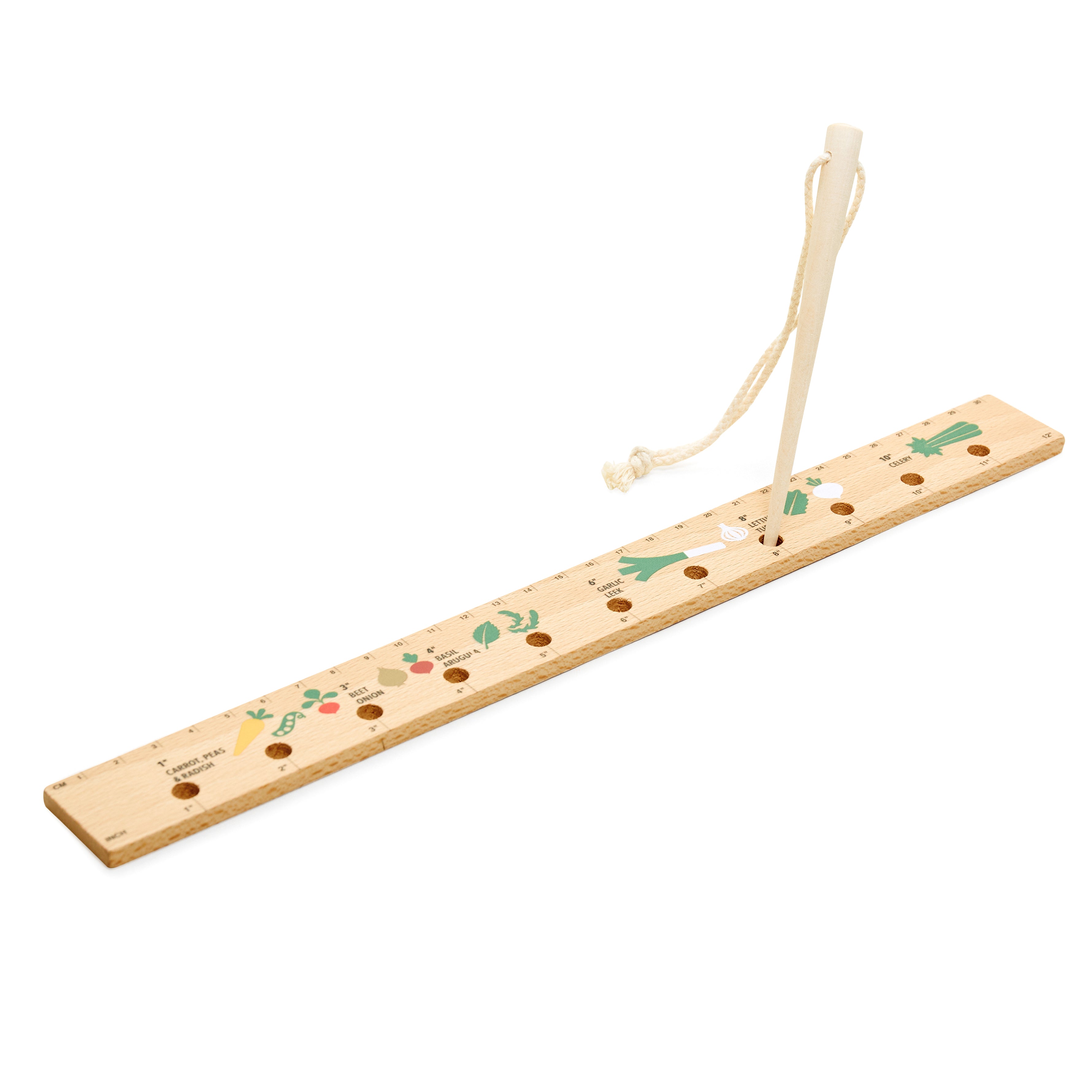 Premium Seeding Ruler & Dibber Tool - 3-in-1 Garden Planting Guide with Depth Measurements - Perfect for Vegetable Gardens, Flower Beds & Indoor Herb Planting