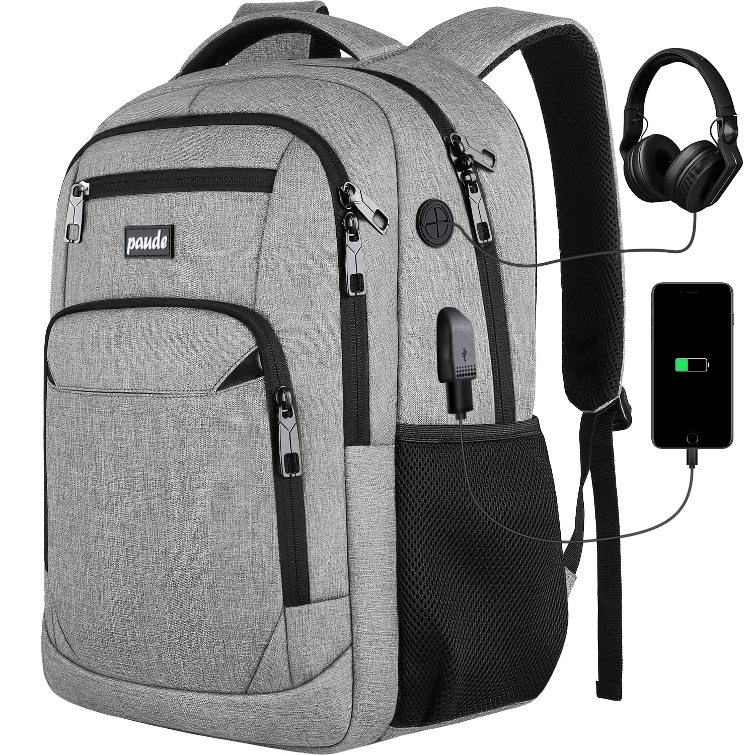 **17.3 Inch Waterproof Laptop Backpack with USB Charging Port - Durable School & Travel Backpack for Teen Boys & College Students - Perfect for School, Work, Commuting & Outdoor Adventures**