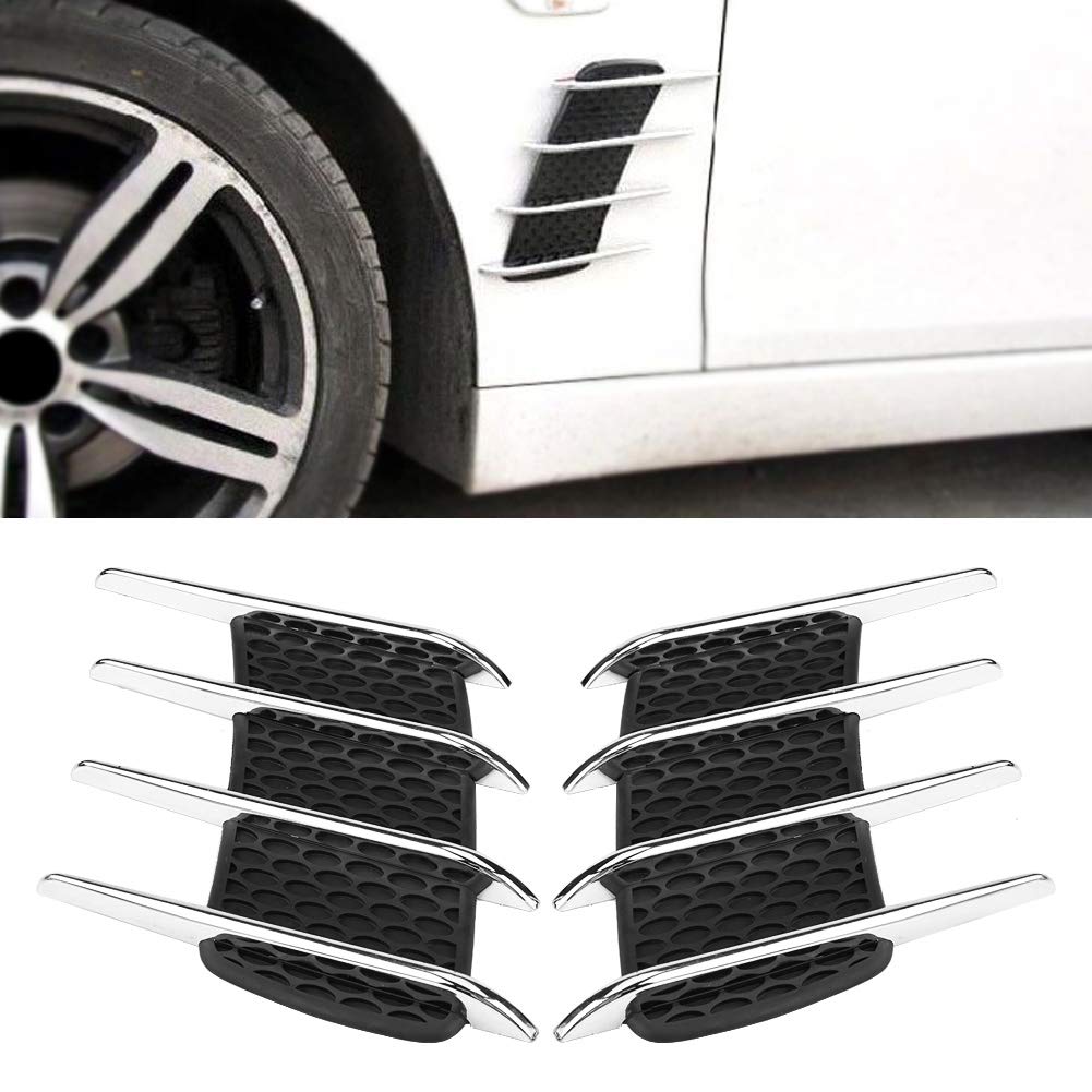 Aramox Universal Car Exterior Hood Side Air Intake Vent Cover - Shark Gills Decorative Trim Sticker (Pair) for Enhanced Vehicle Style & Aerodynamics - Perfect for Sports Cars, Tuner Vehicles & Custom Auto Upgrades