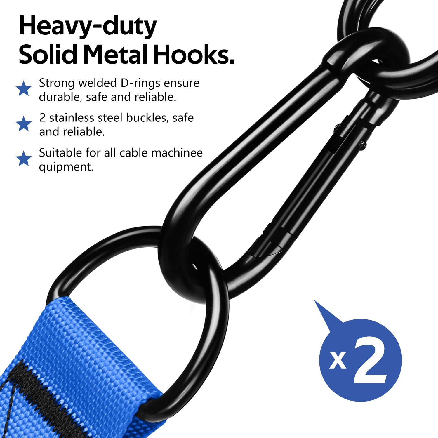 WALITO Heavy Duty Exercise Handles - Replacement Cable Machine Attachments for Home Gym Equipment, Pulley System, Strength Trainer - Perfect for Pilates, Resistance Bands & Full Body Workouts - Ideal for Home Gym, CrossFit & Functional Training