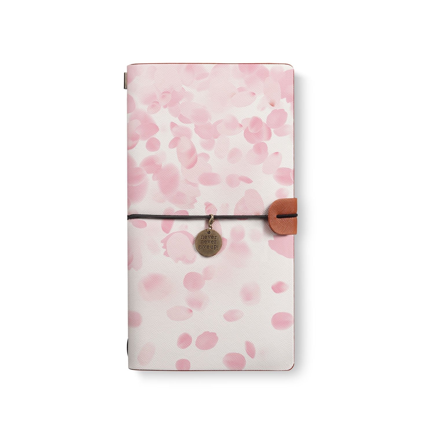 Pink Floral Traveler's Notebook - Refillable Leather Journal for Writing, Sketching & Planning | Perfect Gift for Travelers, Students & Writers
