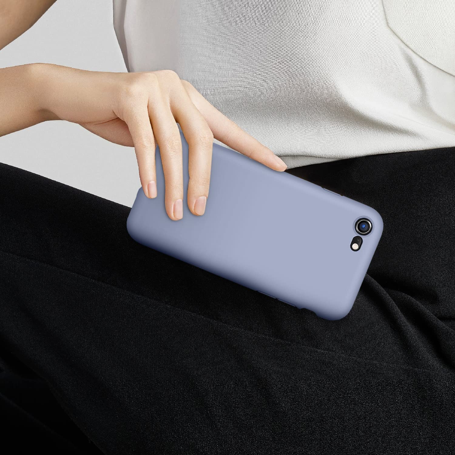 VIKESI Liquid Silicone Phone Case for iPhone SE 2022/2020, iPhone 8 & iPhone 7 (4.7 Inch) - Ultra Soft Protective Cover with Premium Grip for Women, Men & Teens - Blue Purple - Perfect for Daily Use, Work & Travel