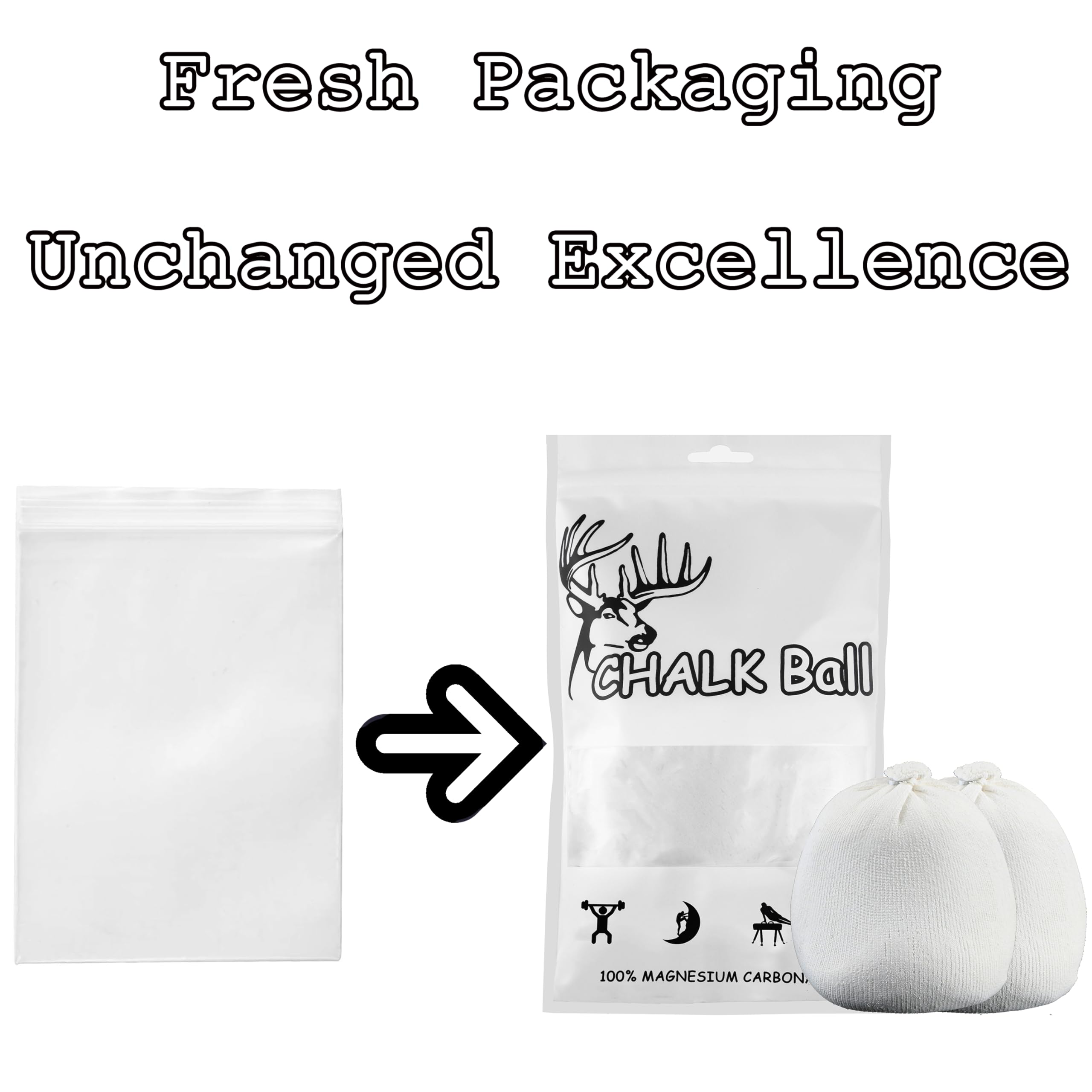 Premium 6oz Gymnastics Chalk Balls (2-Pack) - Magnesium Carbonate Chalk for Weightlifting, Rock Climbing & Gym Workouts | Non-Slip Grip Enhancer for Better Performance | Ideal for CrossFit, Bouldering & Strength Training