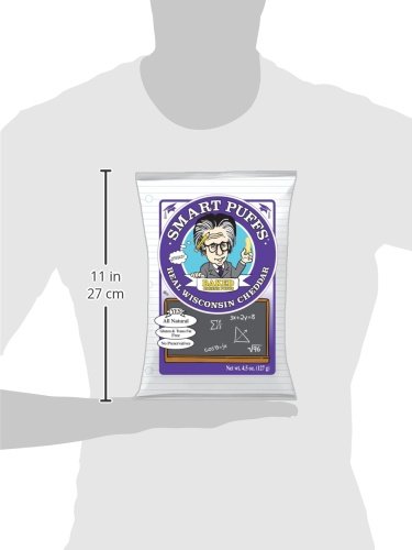 Pirate's Brand Smart Puffs Wisconsin Cheddar Cheese Snacks - 12 Count (4.5oz Bags) | Gluten Free, Healthy Kids Snacks | Perfect for School Lunches, After-School Treats & Movie Nights