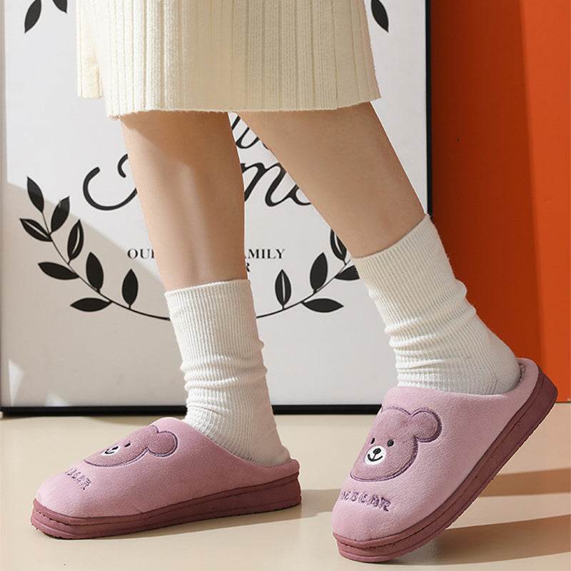SnugglePaws: Cute Kawaii Teddy Bear Slippers for Women & Girls - Cozy Home & Lounge Wear for Indoor Comfort