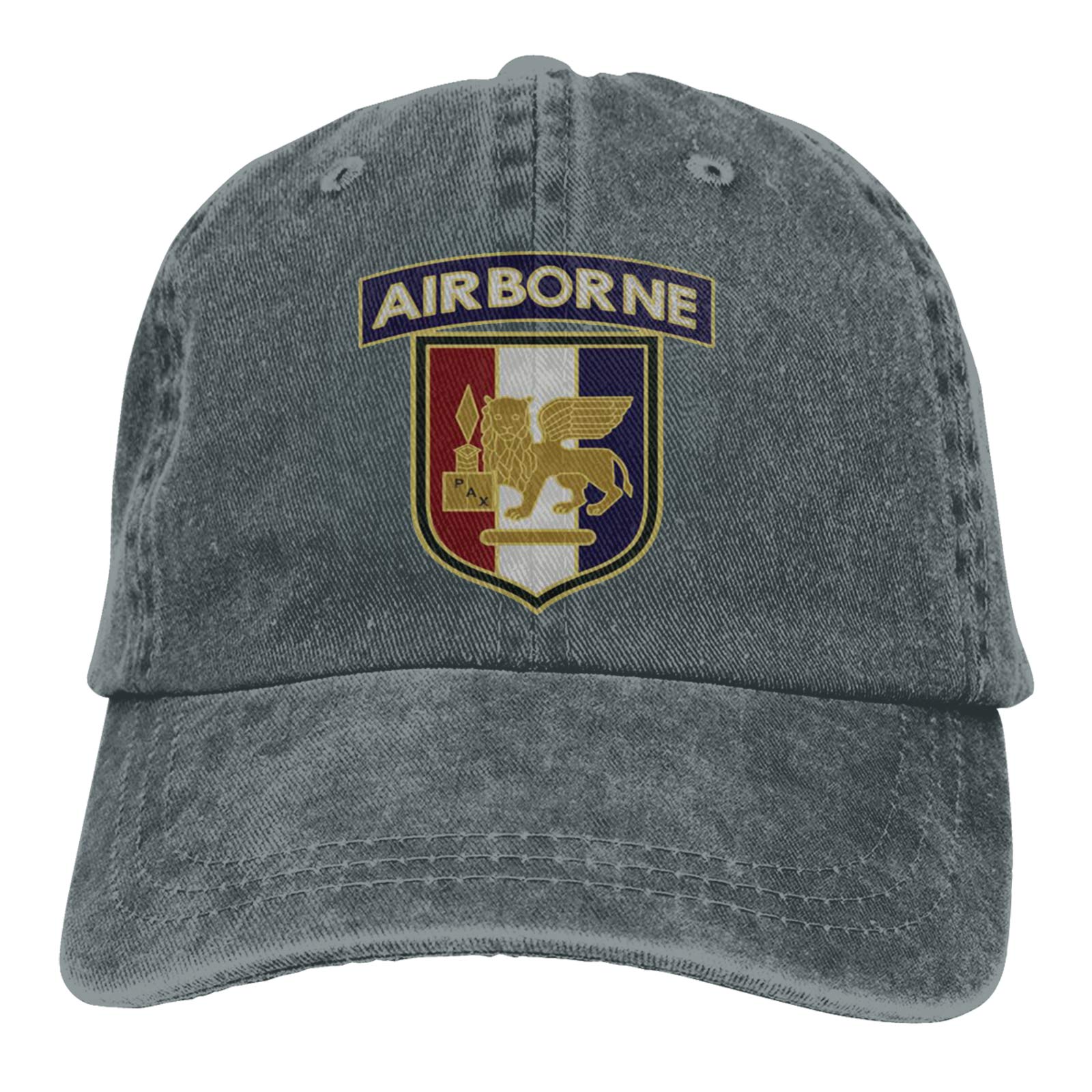 US Army Africa SETAF Airborne Tab Cowboy Hat & Denim Dad Jeans - Vintage Military Style Baseball Caps for Men - Perfect for Outdoor Adventures, Casual Wear and Patriotic Events