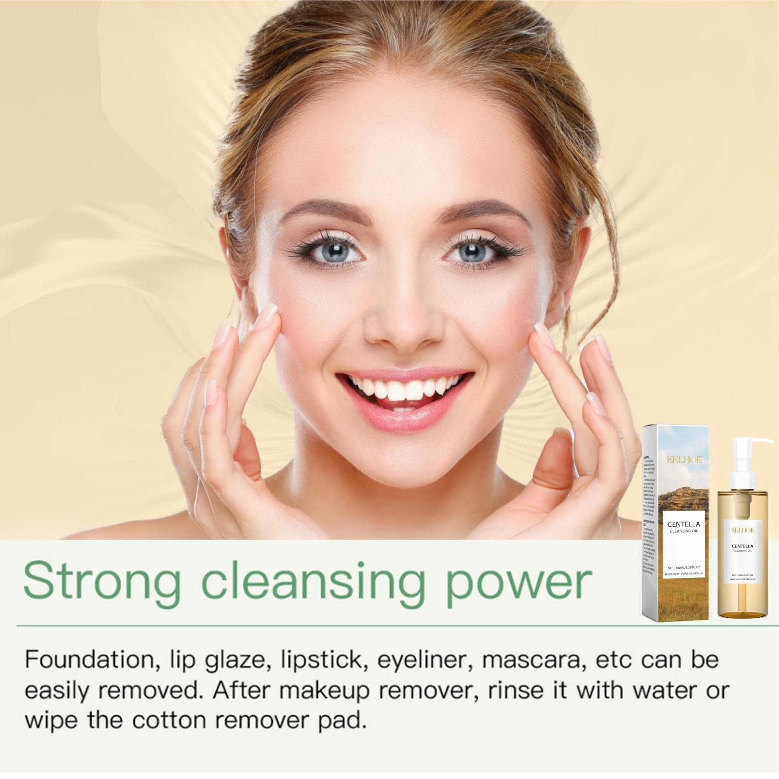 Centella Cleansing Oil for Face - Pore Control & Makeup Remover Oil Cleanser - Deep Cleansing & Hydrating Oil Based Facial Cleanser - Perfect for Daily Skincare & Gentle Makeup Removal