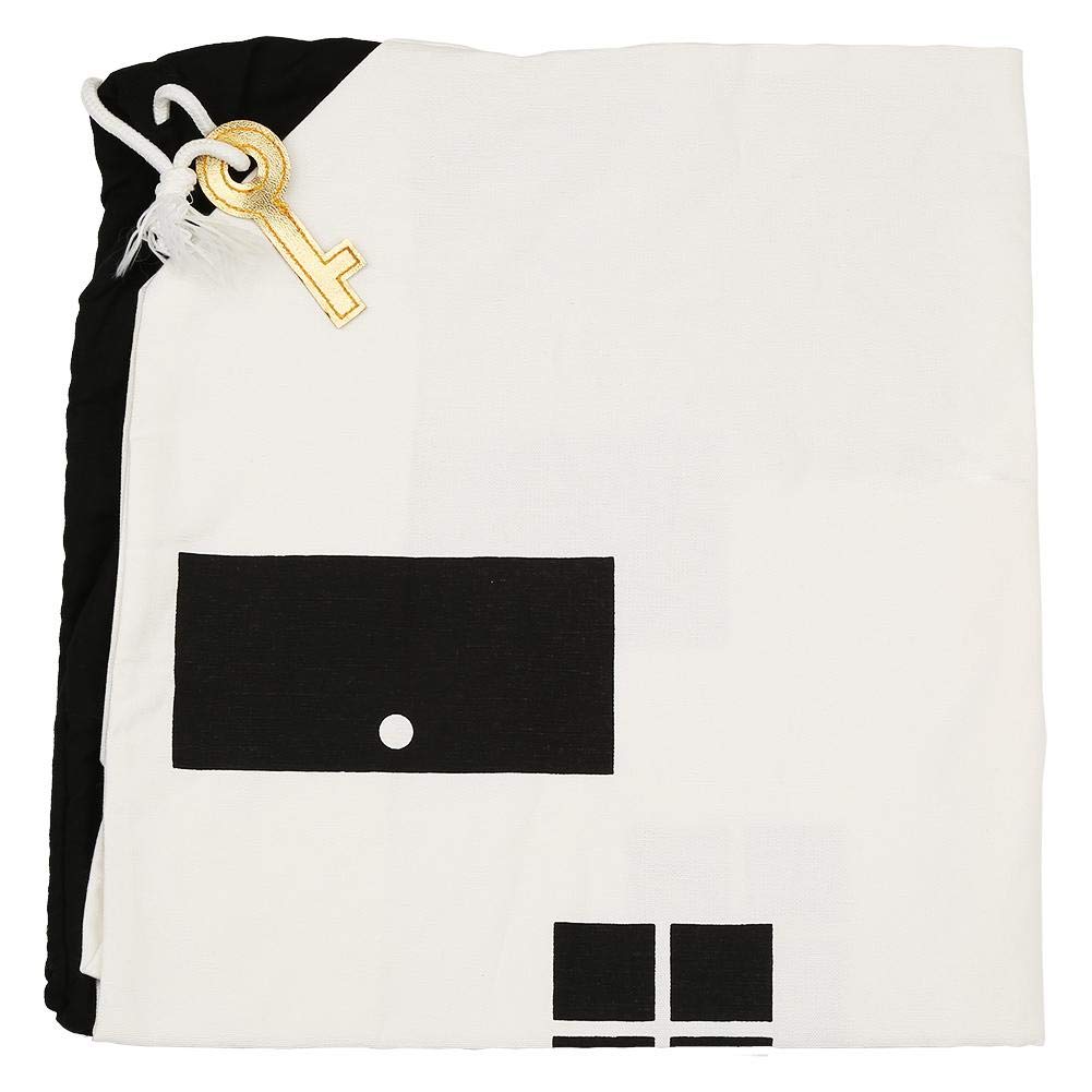 Kids Toy Storage Bag - Cotton Drawstring Organizer for Toys, Balls & Bath Toys | Portable & Durable | Perfect for Home, Nursery & Travel (White)