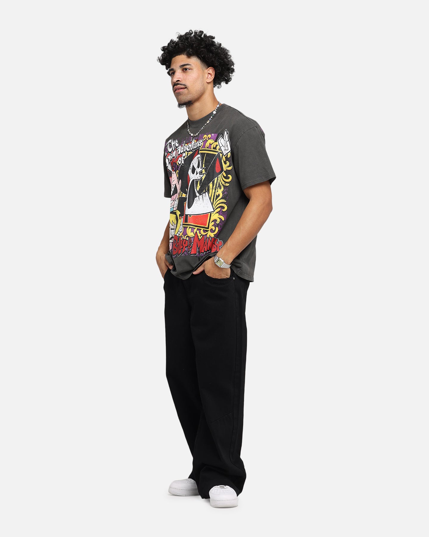 Cartoon Network Grim Adventures Heavy Cotton T-Shirt - Black Wash | American Thrift | Casual Wear & Cosplay for Fans