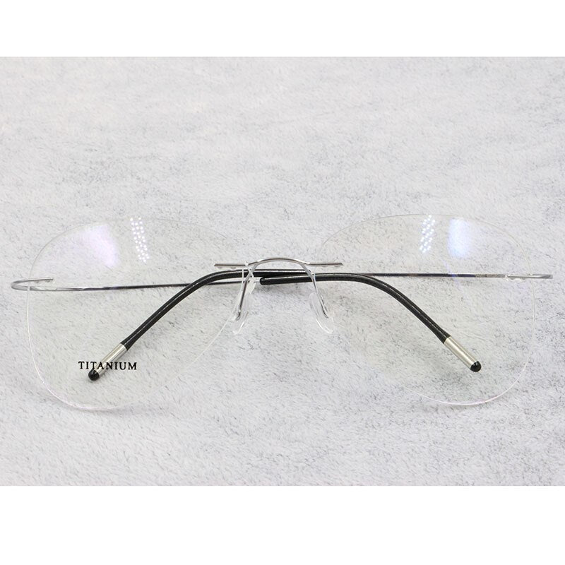 Bclear Men's Eyeglasses Titanium Rimless Lightweight Flexible Frame - 20002 - Perfect for Work, Reading & Everyday Use