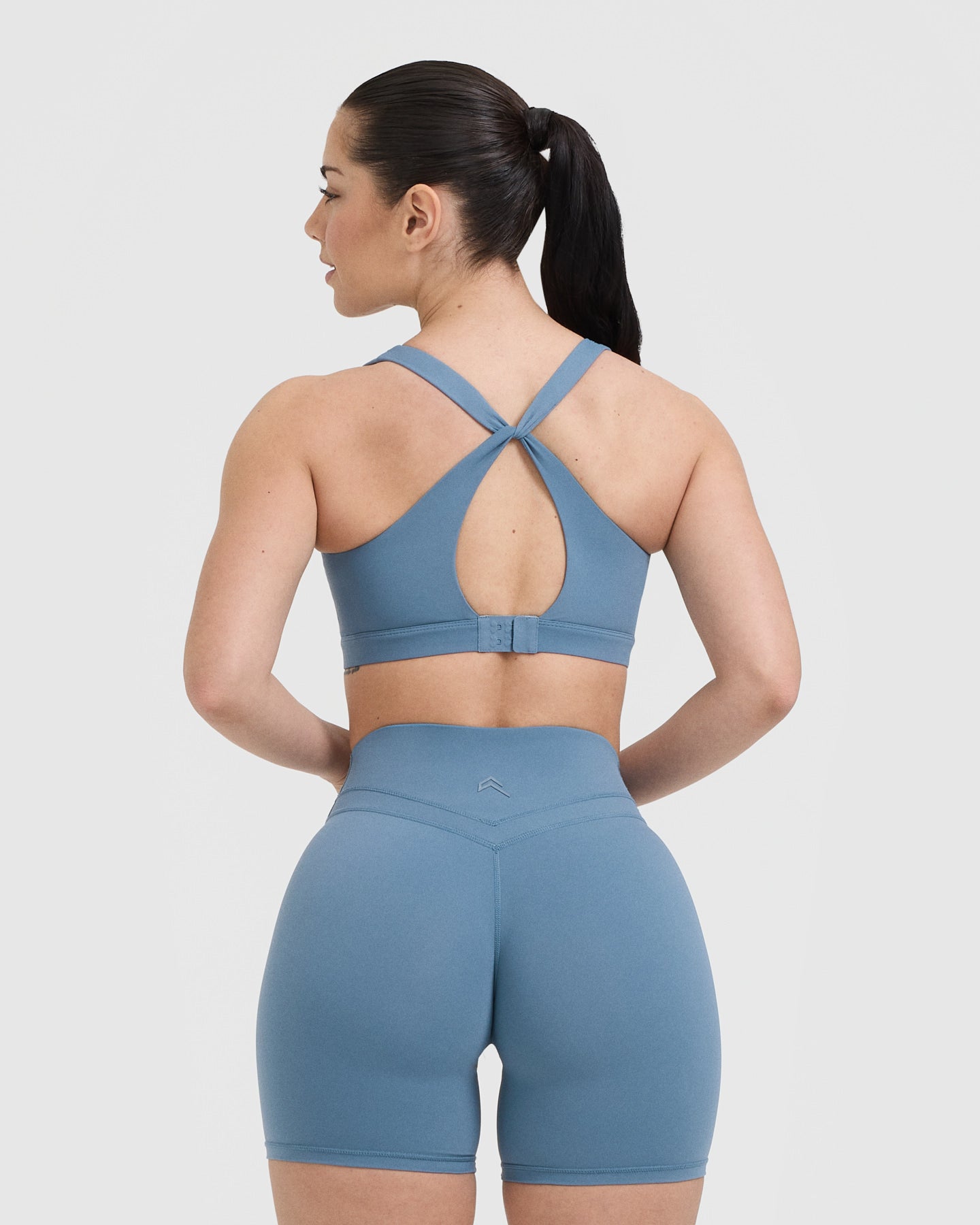 High Support Sports Bra for Women - Moonstone Blue | Seamless Workout Top for Running, Yoga & Gym | Breathable & Comfortable Activewear