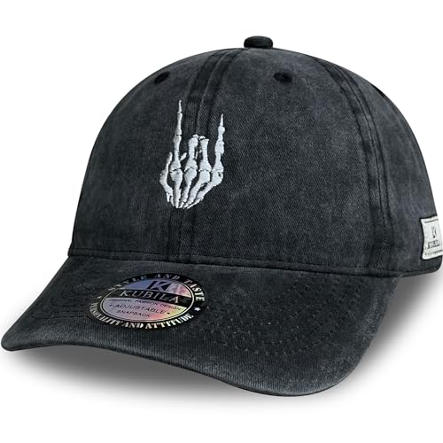 Skull Finger Hand Washed Black