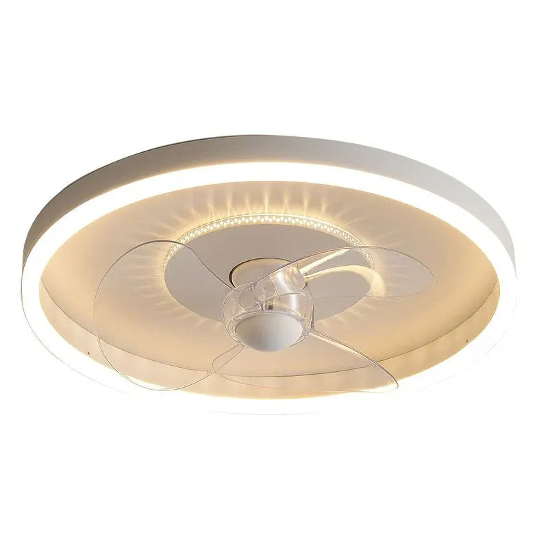 Modern White Ceiling Fan with LED Light - Energy Efficient, Quiet, Remote Control - Perfect for Bedroom, Living Room & Office