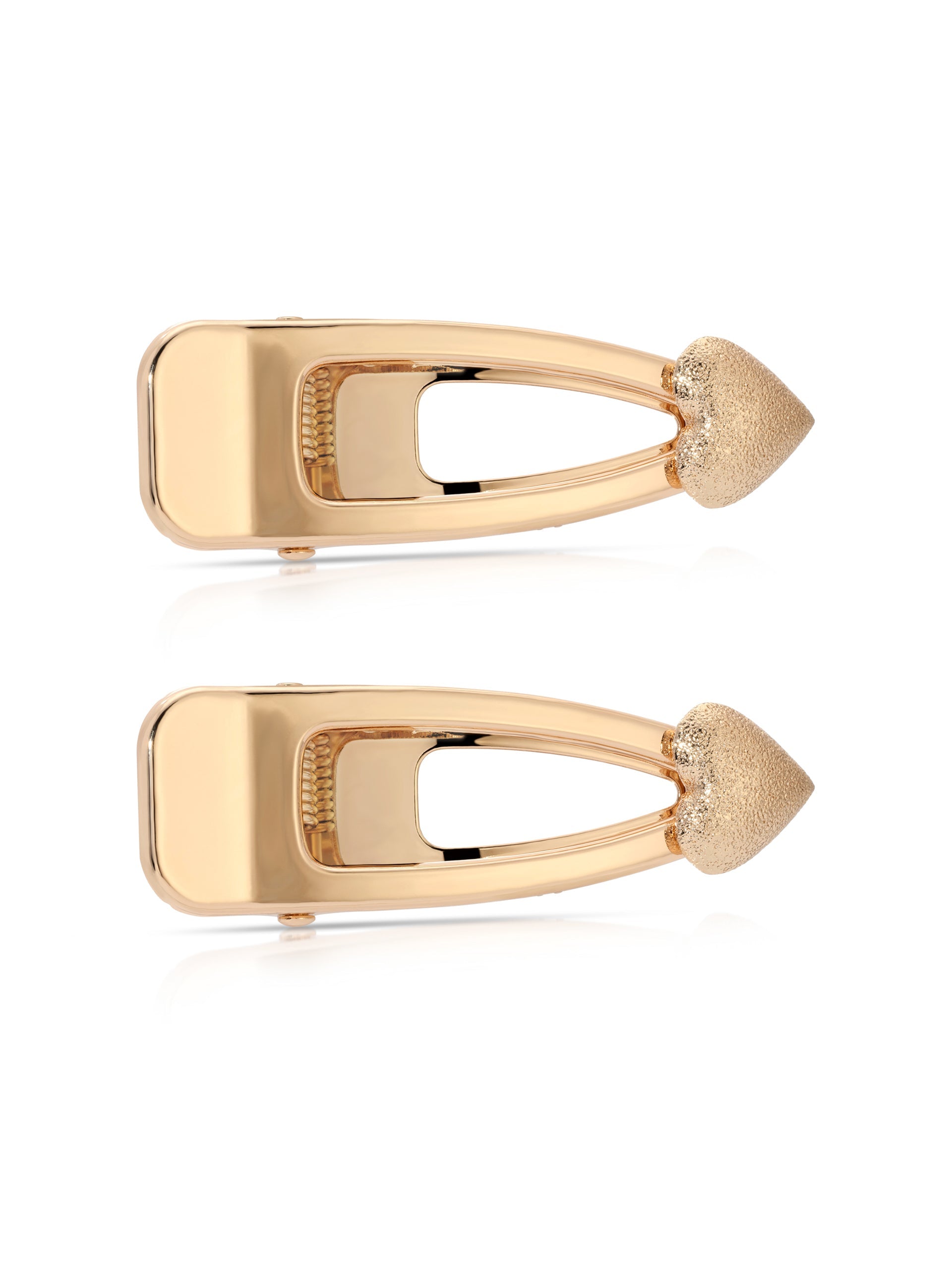 Elegant Double Love Hair Clips Set in Gold - Perfect for Weddings, Parties & Everyday Styling