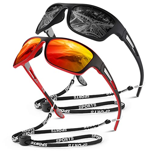 Black Frame/Smoke Lens+black Red Frame/Amber-scarlet Mirrored Lens
