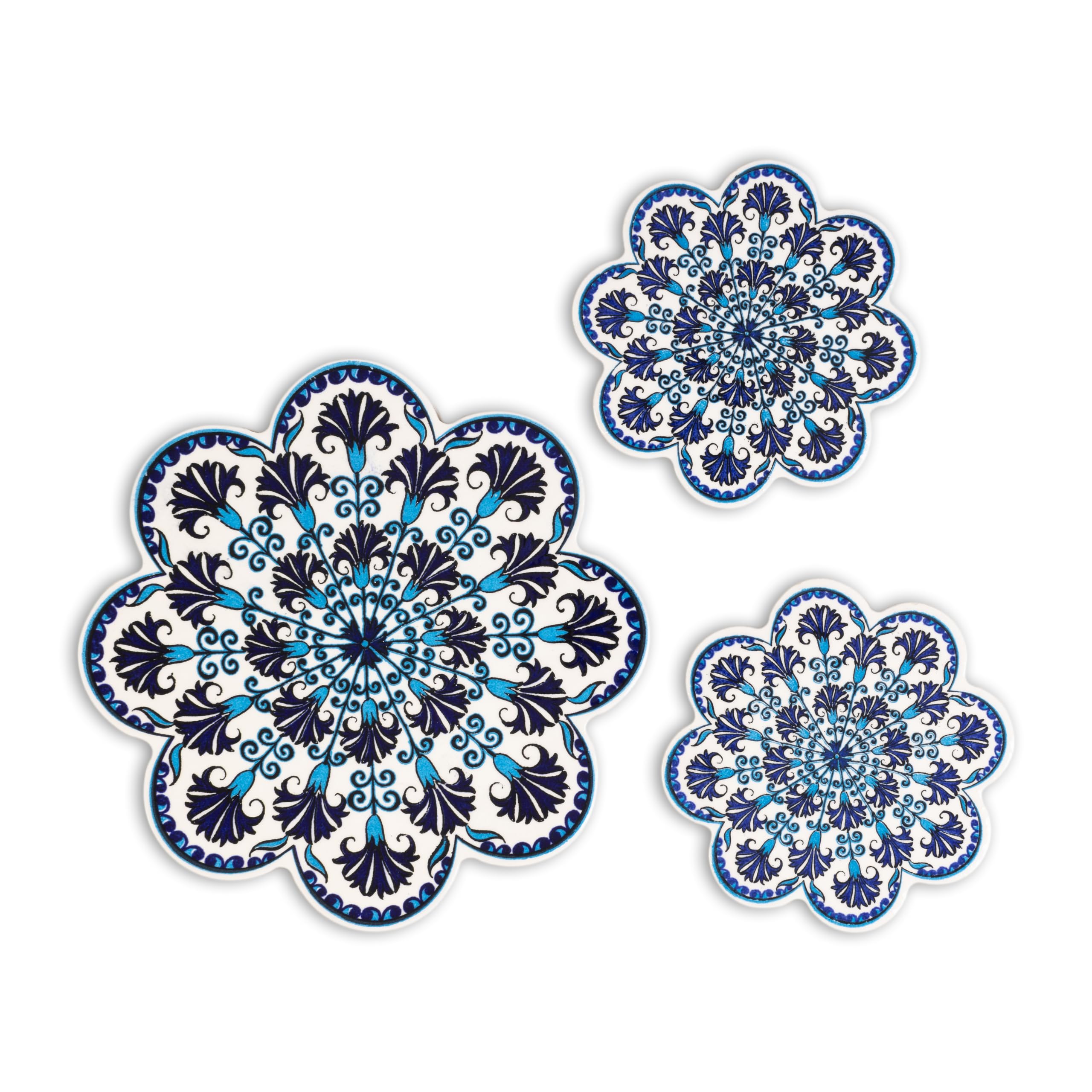 Etalon - Sultana Handmade Decorative Trivet Set for Hot Pots, Pans & Dishes - Heat Resistant Coasters for Oven & Kitchen - Perfect for Dining Tables, Countertops & Holiday Serving