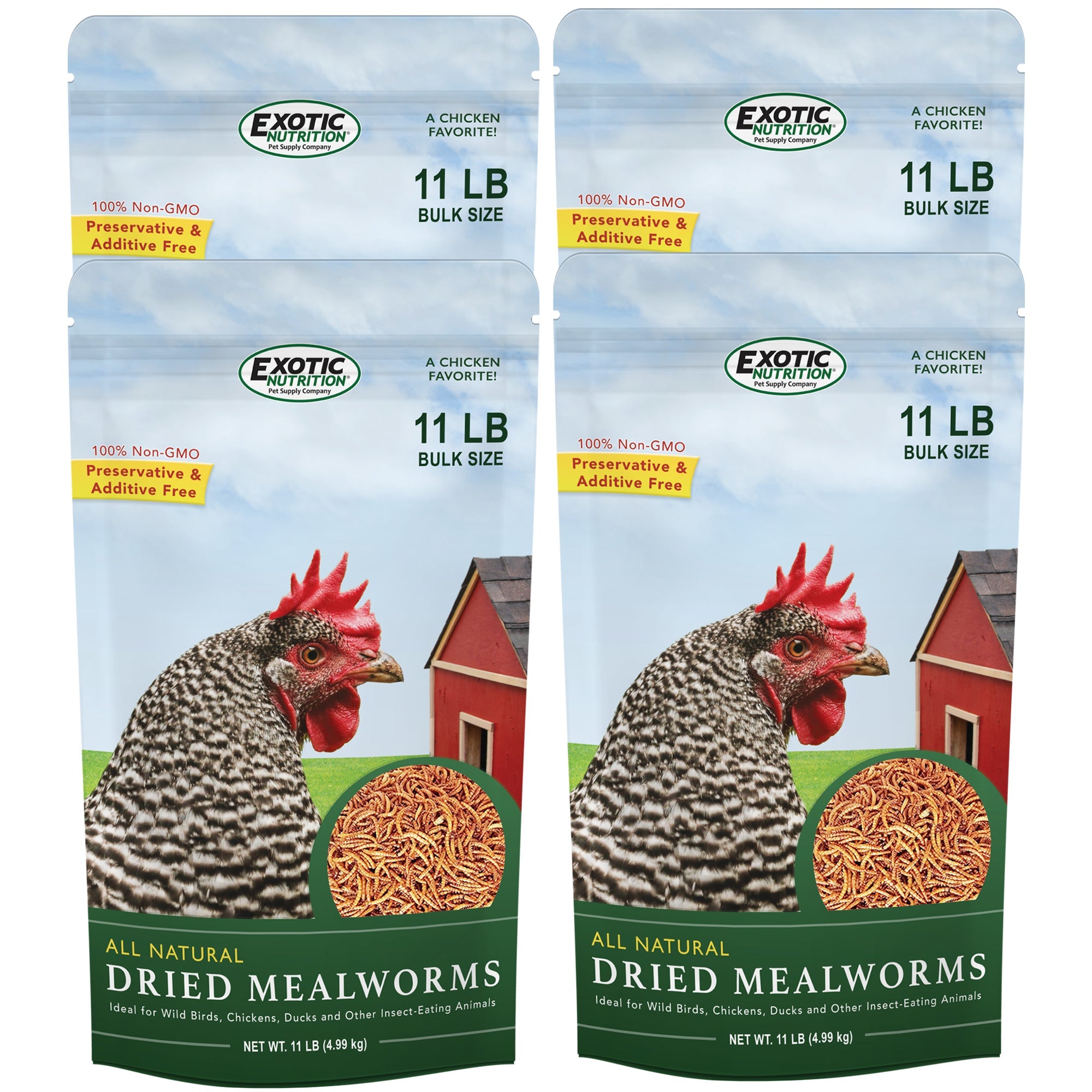 Premium Dried Mealworms Bulk - High Protein Natural Bird & Chicken Feed - Perfect for Wild Birds, Poultry, Reptiles & Fishing Bait