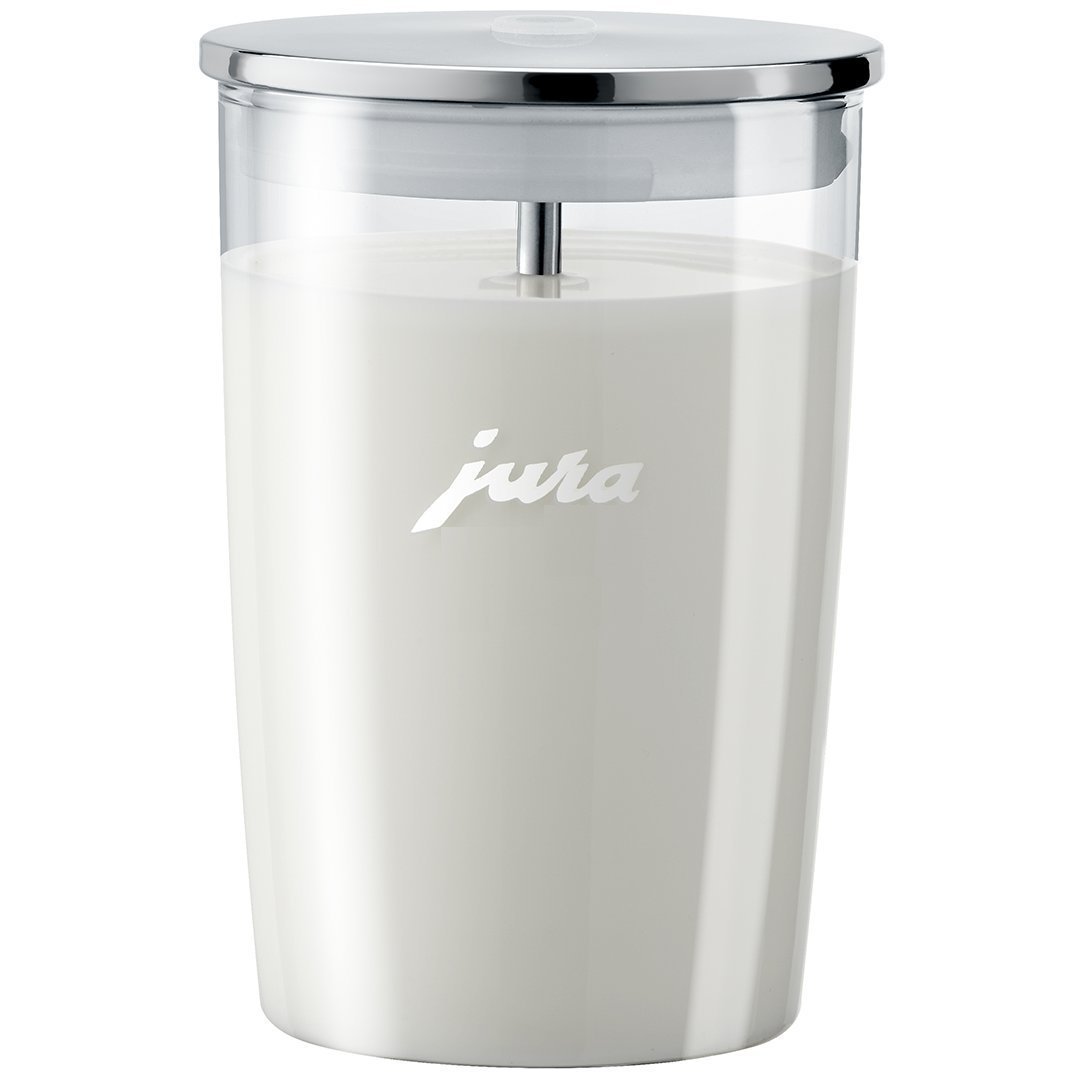 Jura 72570 Clear Glass Milk Container - Pack of 2 | Perfect for Coffee Machines & Refrigerator Storage | Durable & Dishwasher Safe