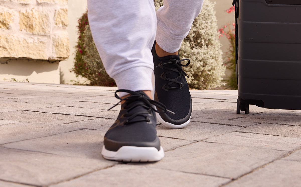 Men's OOmg Sport LS Low Shoe - White & Black | Lightweight Running Shoes for Men | Perfect for Gym, Jogging & Casual Wear