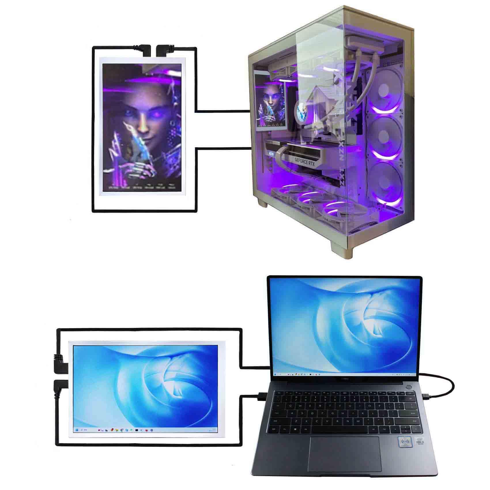 VSDISPLAY 8 Inch 1280x800 Mini HDMI IPS LCD Monitor - Portable Display for AIDA64, DIY CPU GPU Temperature Monitoring, Gaming, Raspberry Pi & PC Setup (Ideal for Home Office, Coding & Multi-Screen Work)