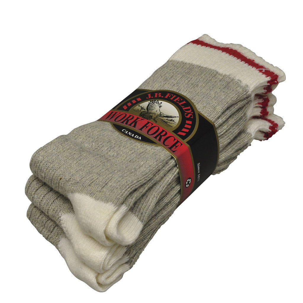 Classic Work Socks 3 Pack - Durable Cotton Crew Socks for Men & Women - Perfect for Construction, Hiking & Outdoor Activities