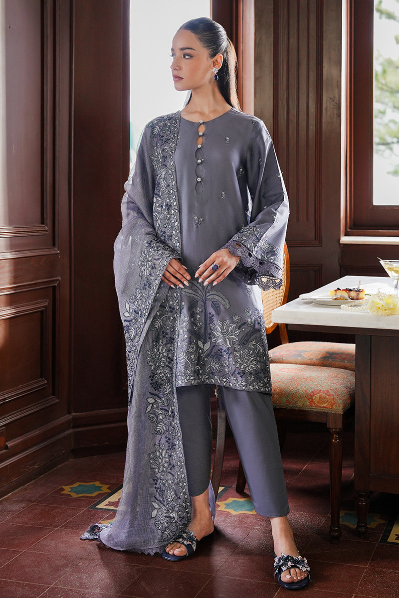 INDIGO BLOOM 3-Piece Satin Embroidered Suit Set for Women - Elegant Formal Outfit for Weddings, Parties & Special Occasions