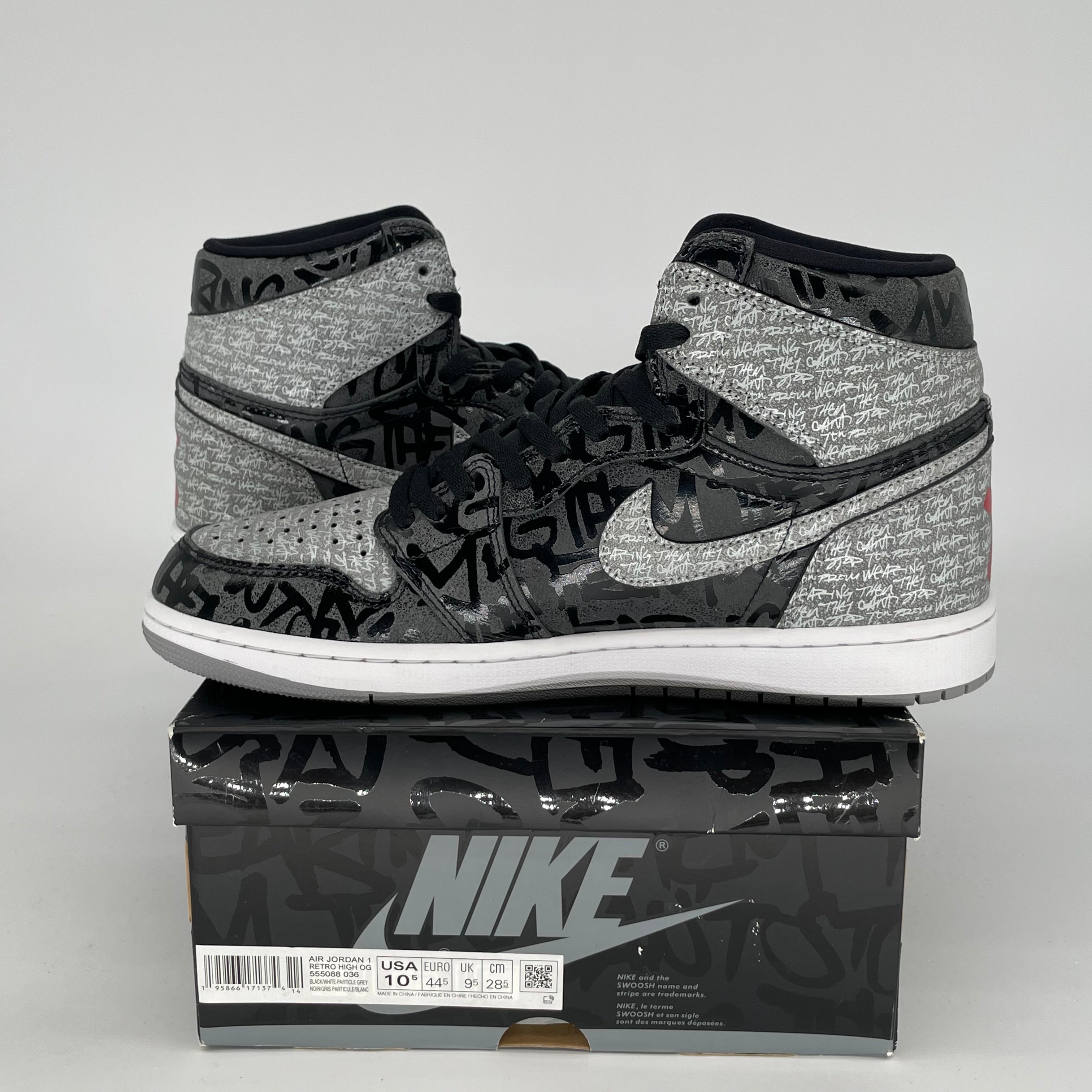 Original Title: AIR JORDAN 1 REBELLIONAIRE SIZE 9.5/11W 555088 036   Optimized Title: **Air Jordan 1 Rebellionaire Sneakers - Men's Size 9.5 / Women's Size 11W - Style Code 555088-036 - Retro Basketball Shoes for Streetwear & Casual Outfits**