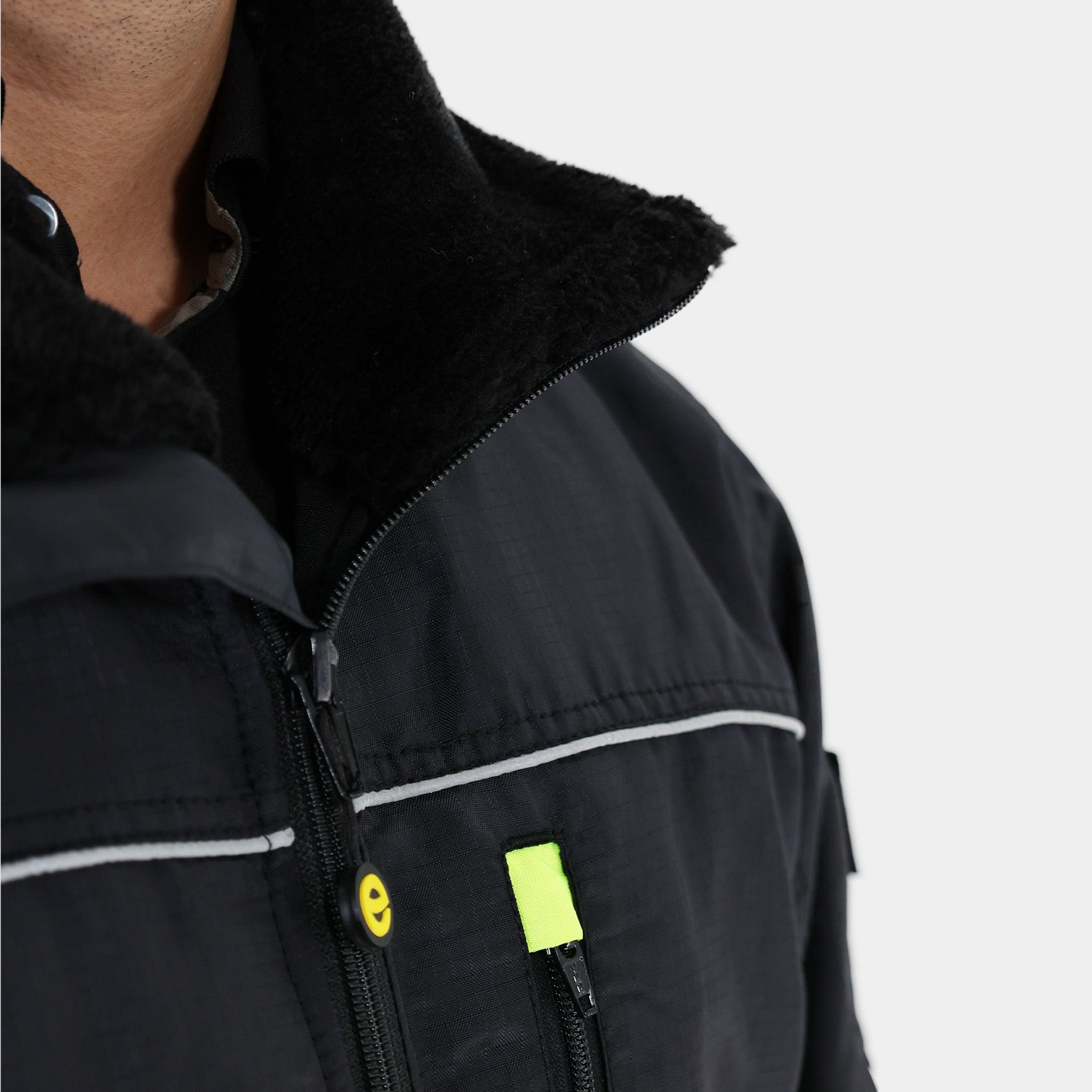 Reflex Jacket for Men & Women - Lightweight Waterproof Windbreaker for Running, Hiking & Outdoor Activities - Black