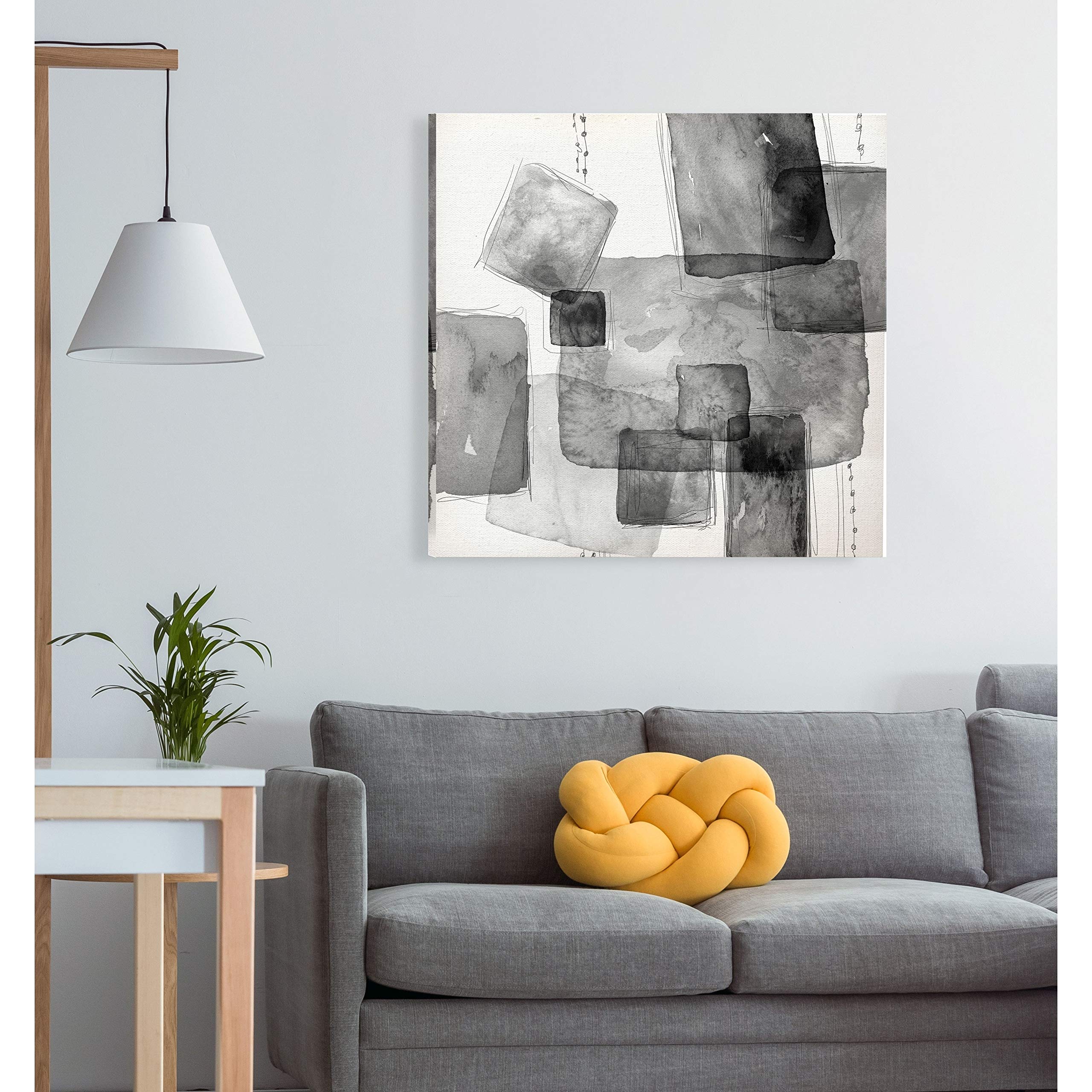 Wexford Home Patchlets Gallery Wrapped Canvas Wall Art - Modern Abstract Painting for Living Room, Bedroom & Office Decor