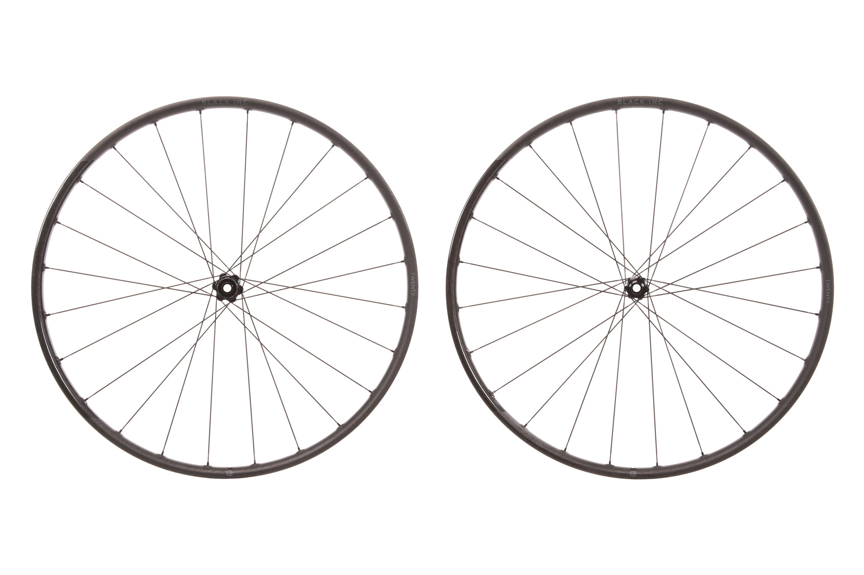 Black Inc Twenty Carbon Tubeless 700c Wheelset - Lightweight Road Bike Wheels for Racing & Performance Cycling | Perfect for Road Racers & Triathletes