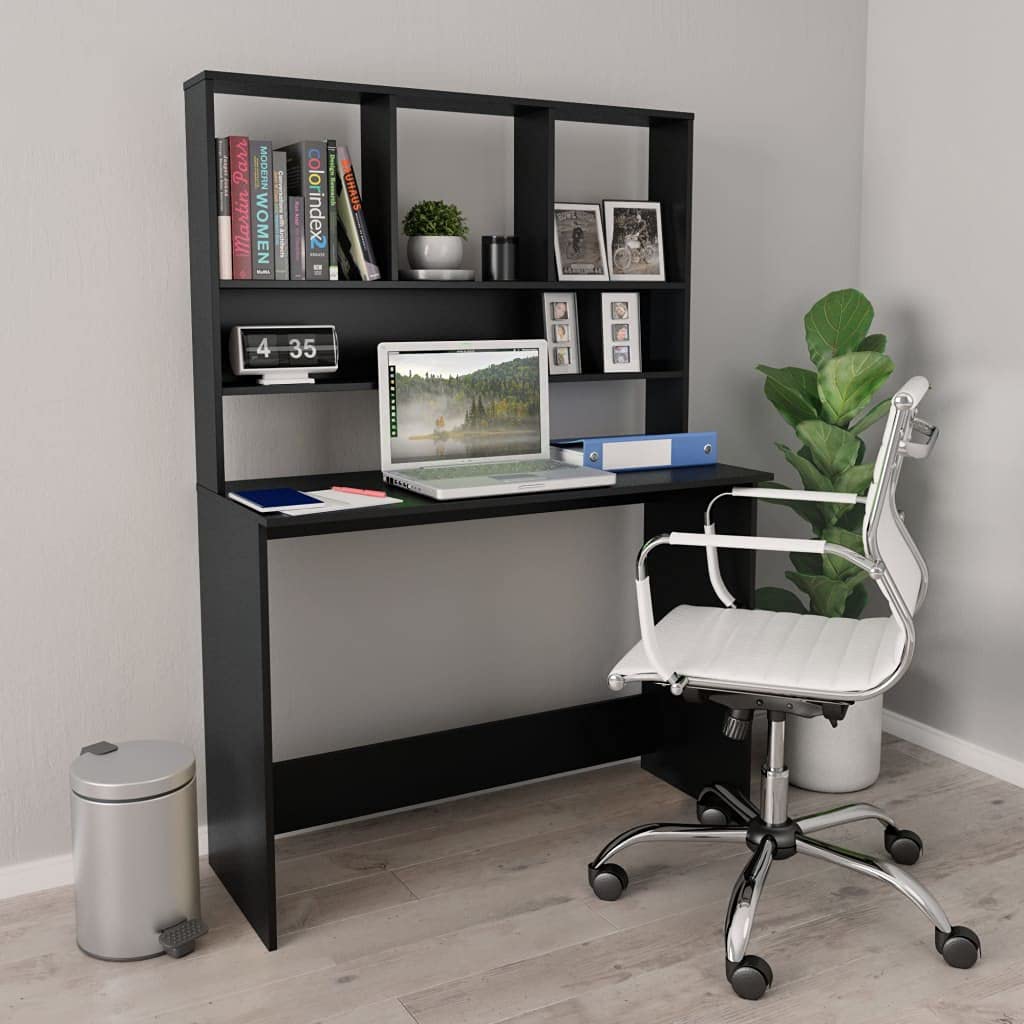 Modern Home Office Computer Desk with Shelves - 43.3