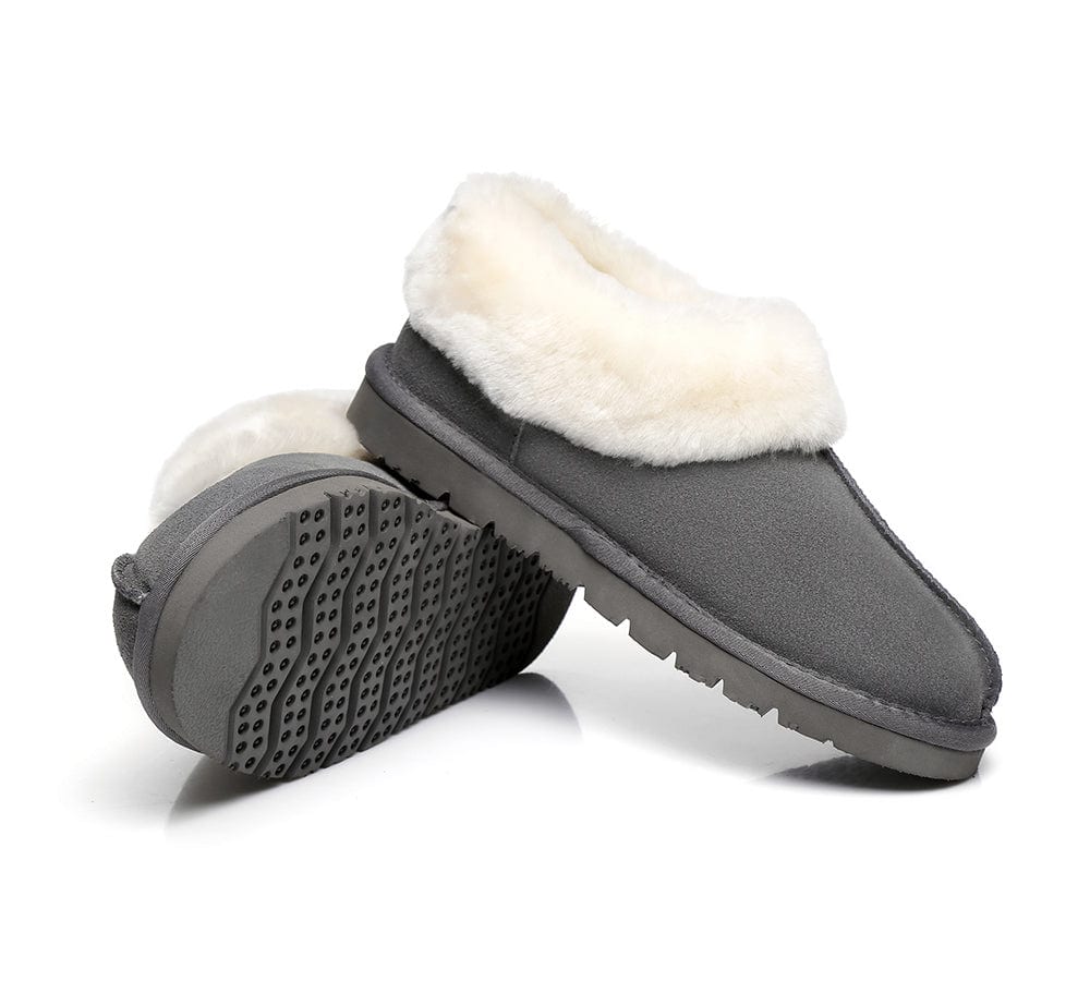 Australian Shepherd® UGG Slippers - Genuine Sheepskin Wool Ankle Booties for Women & Men | Cozy Indoor House Shoes for Winter Comfort & Relaxation at Home