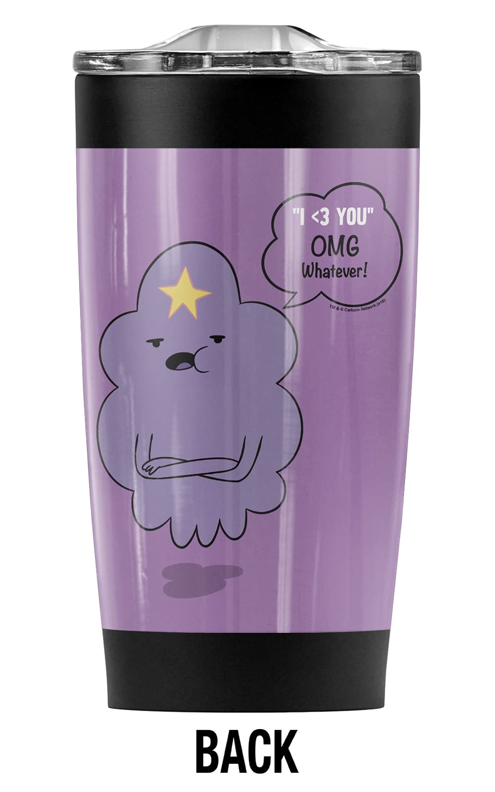 Adventure Time Lumpy Space Princess Stainless Steel Tumbler 20oz - Vacuum Insulated Travel Mug with Leakproof Sliding Lid | Keeps Hot & Cold Beverages for Hours | Perfect for Coffee, Tea, Iced Drinks | Great Gift for Fans, Office Use & Outdoor Adventures