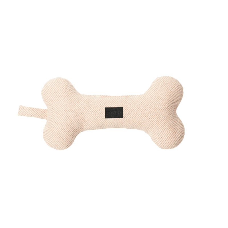 Pink Posh Tweed Squeaky Bone Dog Toy - Durable Chew Toy for Small & Medium Dogs - Perfect for Playtime, Training & Teething Relief