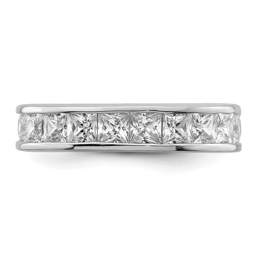 925 Sterling Silver Cubic Zirconia Eternity Band Ring for Women - Durable Wedding, Anniversary & Promise Ring - Elegant Fine Jewelry Gift for Her - Perfect for Bridal, Engagement & Special Occasions
