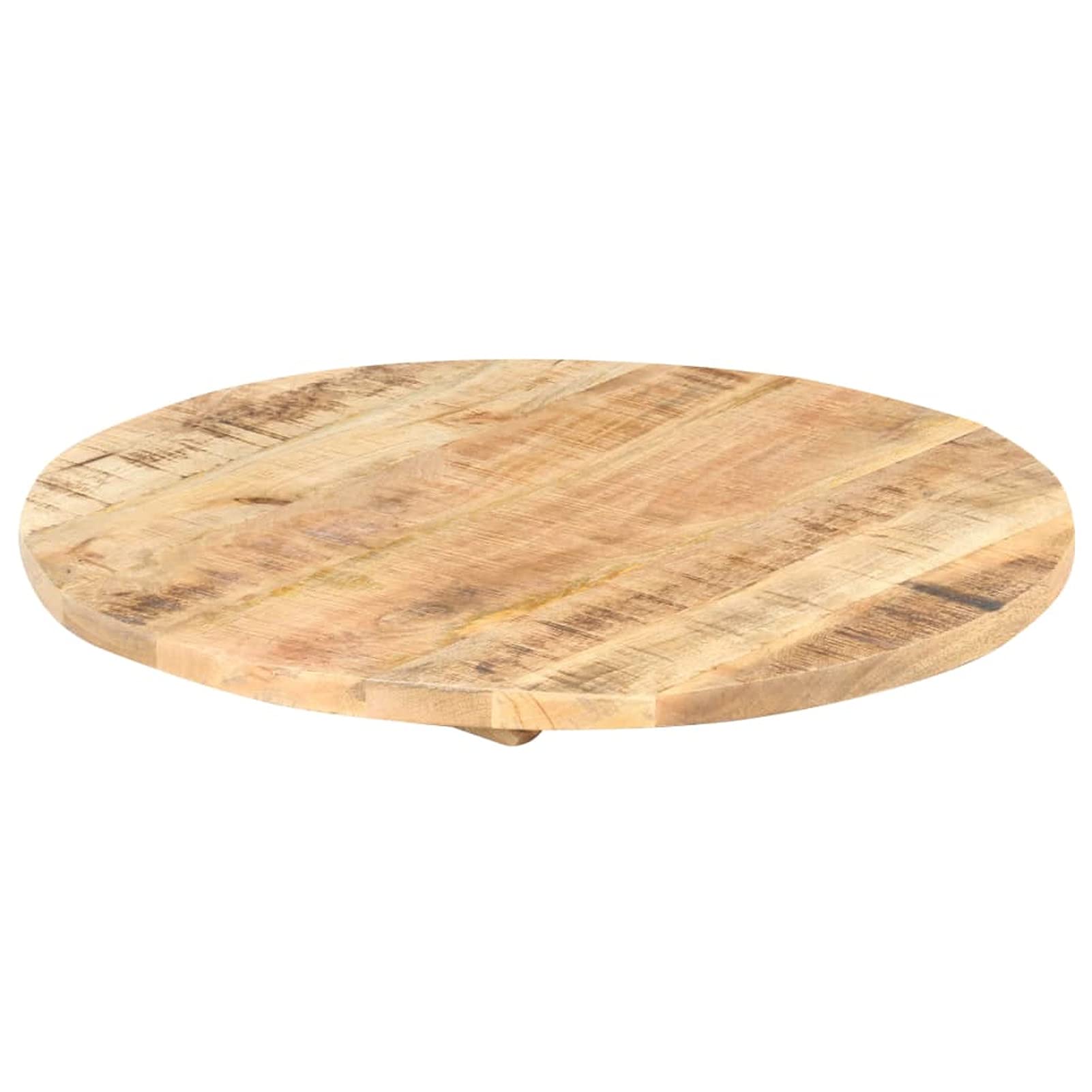 Premium Mango Wood Round Table Top - 23.6 Inch Diameter Replacement Tabletop for Dining, Coffee, Garden, Bar & Side Tables - Natural Wood Finish for Home Decor, Restaurant & Outdoor Use