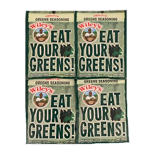 Wileys Original Greens Seasoning - Vegetable Seasoning Blend for Salads, Soups & Veggies | 1.0oz Packs (Pack of 4) | Fat Free, Cholesterol Free, All Natural Seasoning | Perfect for Cooking, Meal Prep & Healthy Eating