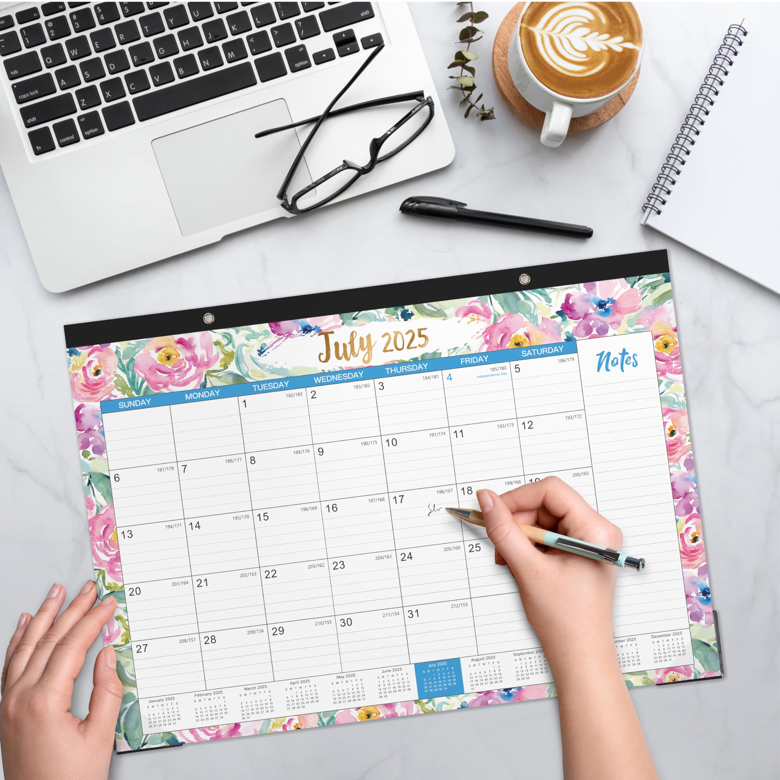 2025-2026 18-Month Large Desk Calendar Planner | July 2025 - December 2026 | 17