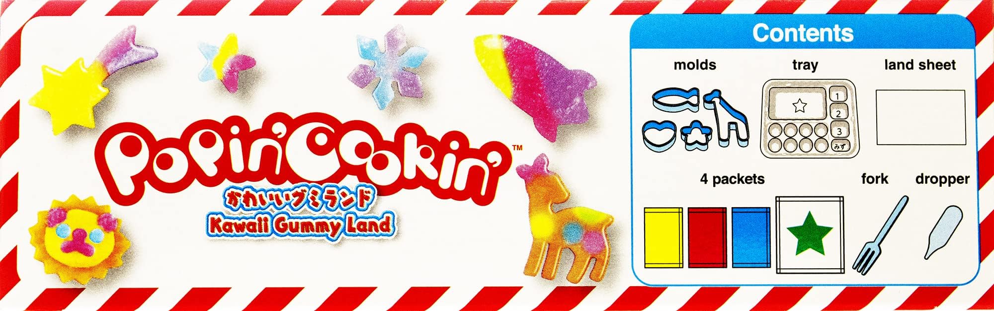 Kracie Popin' Cookin' DIY Gummy Land Candy Kit - Make Your Own Fun Japanese Gummy Candies at Home for Kids Birthday Parties & Family Activities