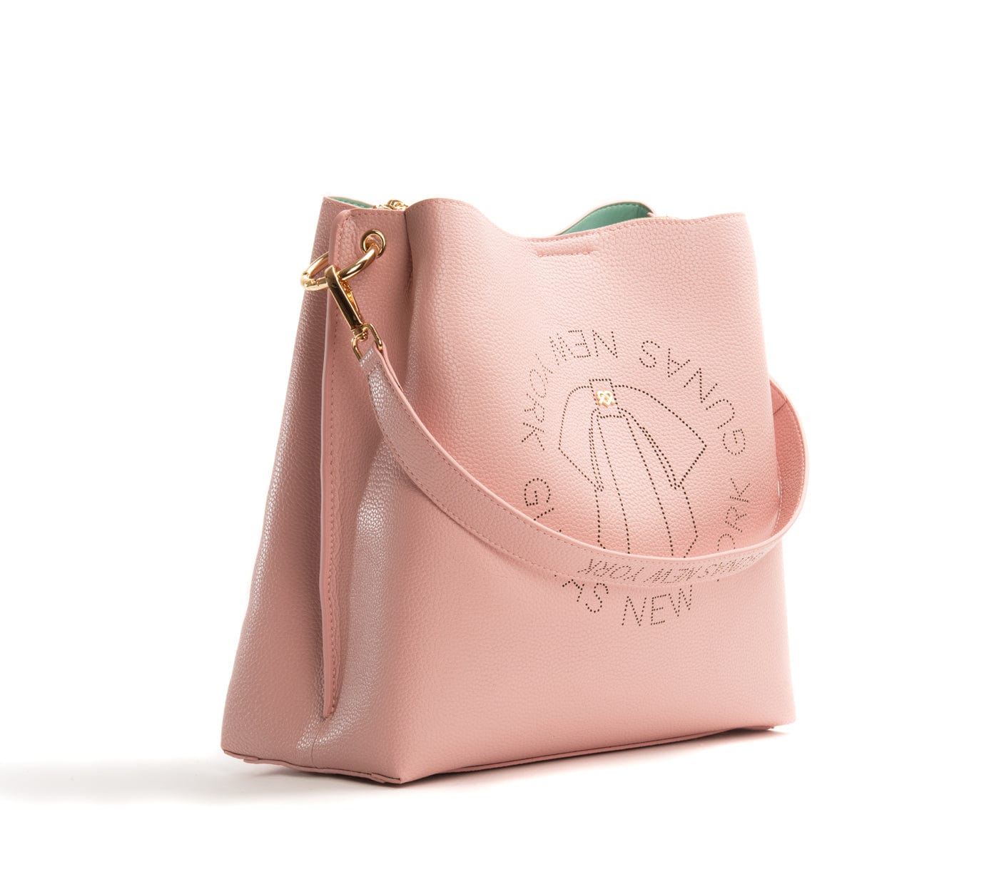 Vegan Leather Bucket Bag for Women - Stylish Pink Crossbody Purse | Perfect for Work, Travel & Everyday Use