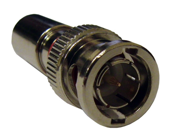 BNC RG59 Coaxial Cable Connector - Male Compression Style for CCTV, Satellite & Security Systems - CM/CMP Rated for Indoor/Outdoor Use - High-Speed Signal Transmission